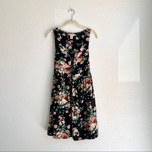 Band of Gypsies Women's Black Floral Dress Sz S